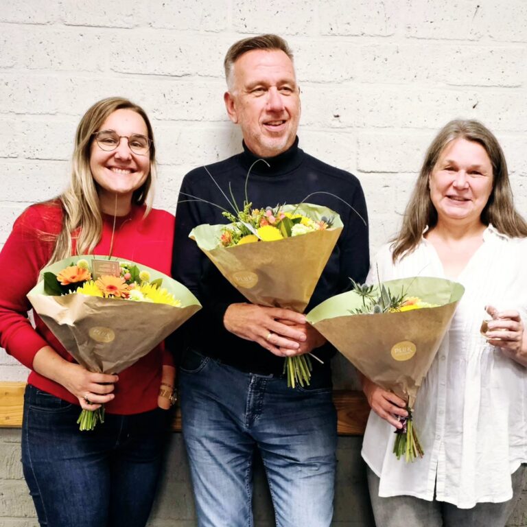 Debbie Gordens, Johan Maliepaard en Iris van Abeelen.